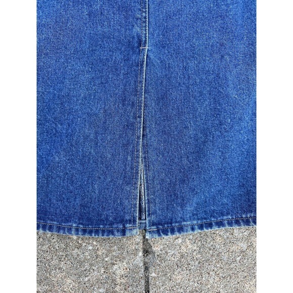 Vintage Zena Womens Jean‎ Skirt Size 3 Acid Washed Front Button Jean Skirt USA - Picture 12 of 16